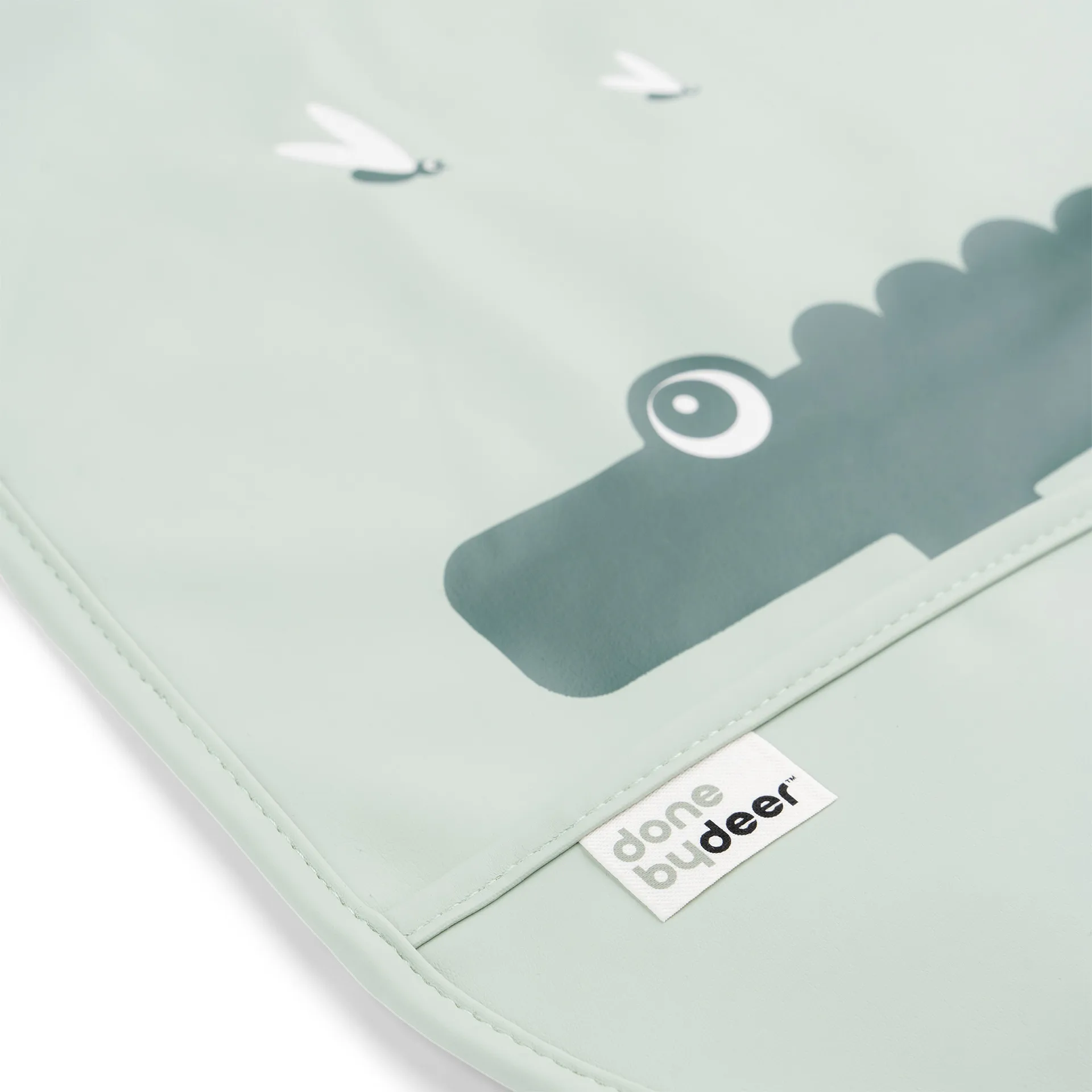 Bavoir Croco avec velcro, lot de 2, Vert Done by deer