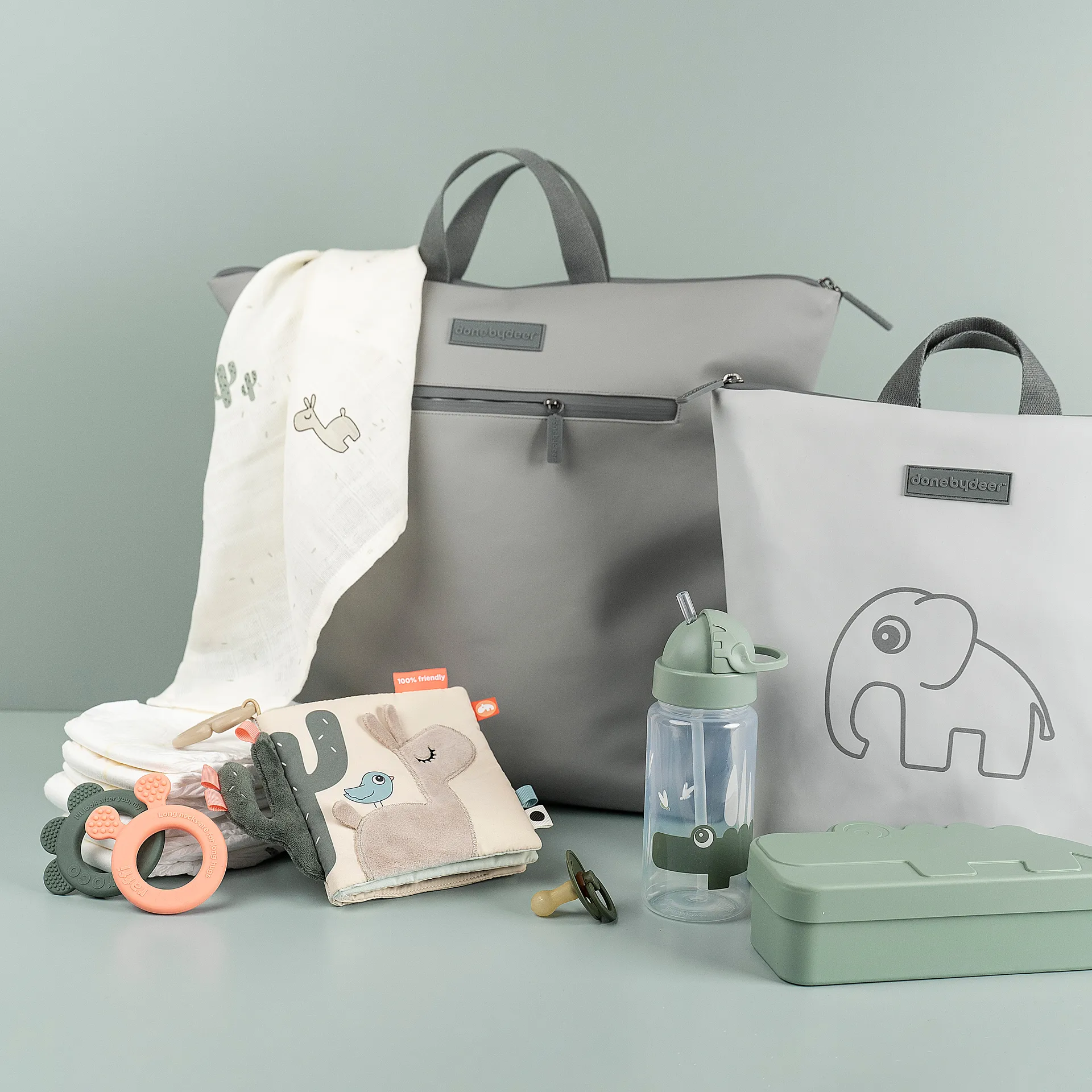 Boîte à lunch Croco Kiddish, Vert Done by deer