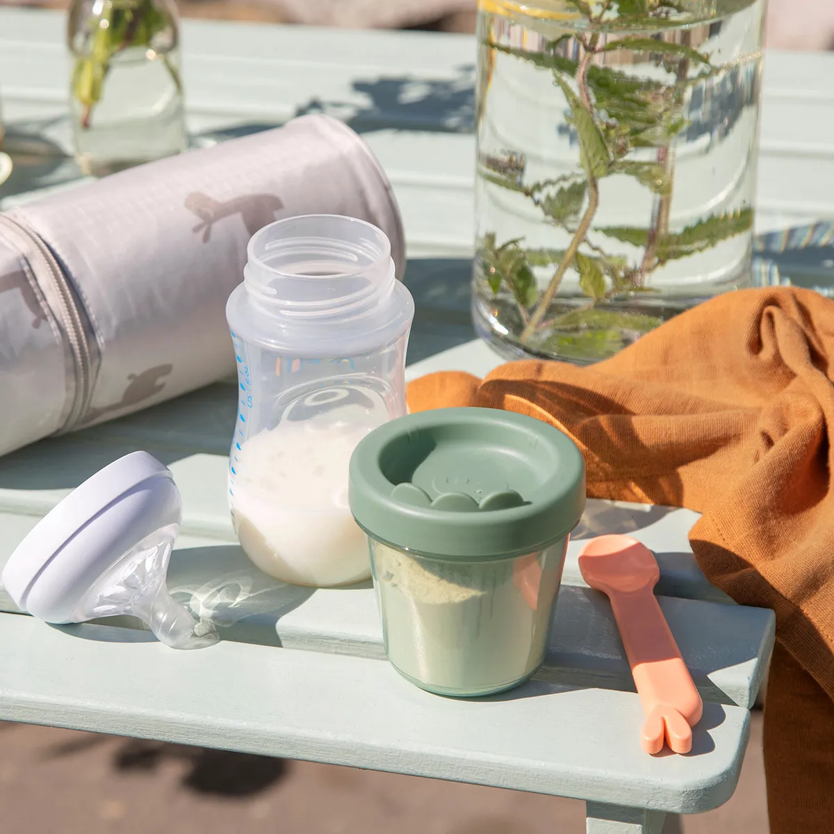 Boîte à lunch Croco, lot de 3, Vert Done by deer