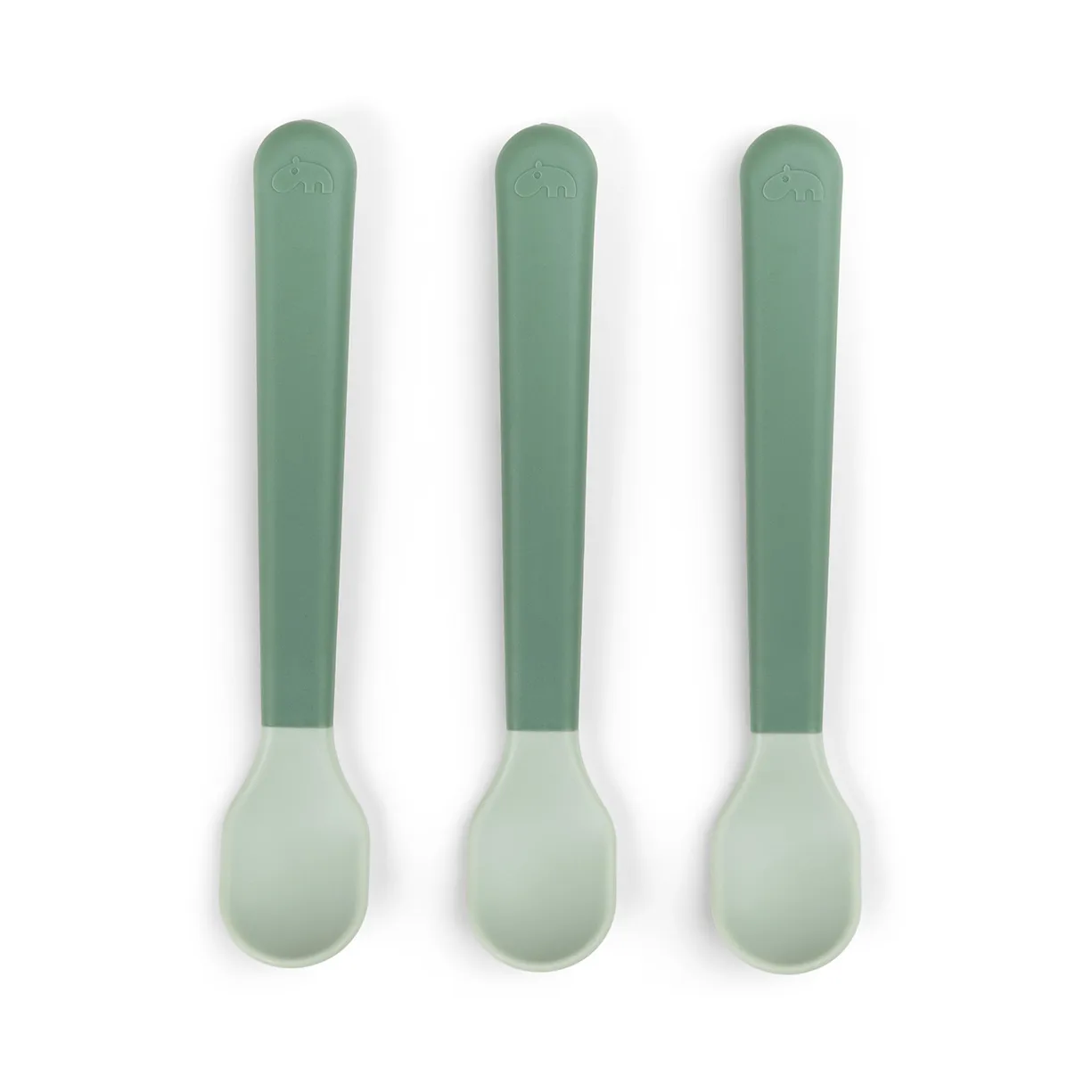 Cuillère Easy-grip foodie, lot de 3, Vert Done by deer