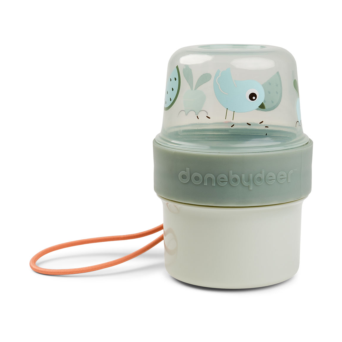 Done by deer Gobelet Birdee To go 2-en-1 S Vert | Design Scandinave | Boîtes à lunch | Vert