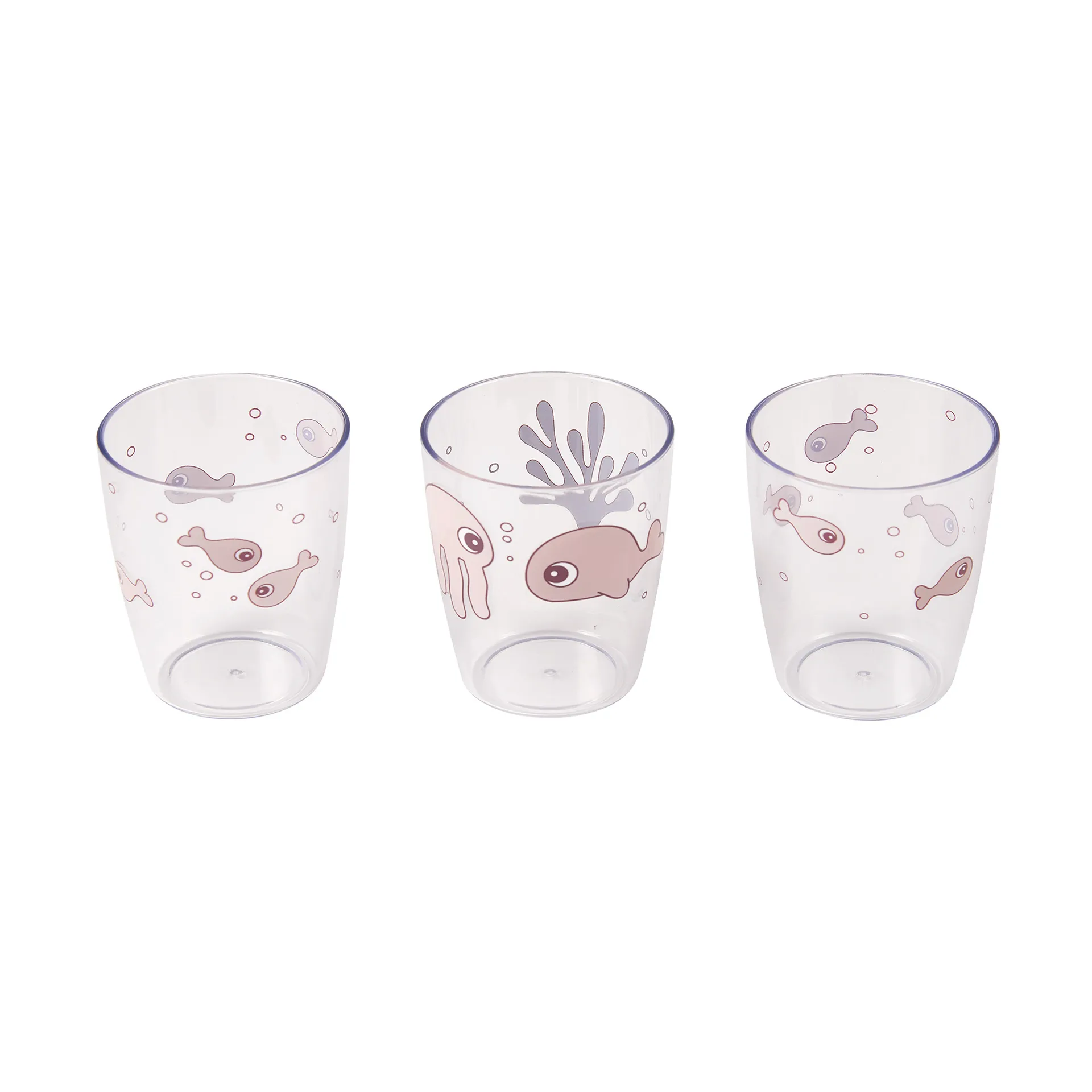 Mini-verres Sea Friends yummy, lot de 3, 12 cl, Poudre Done by deer