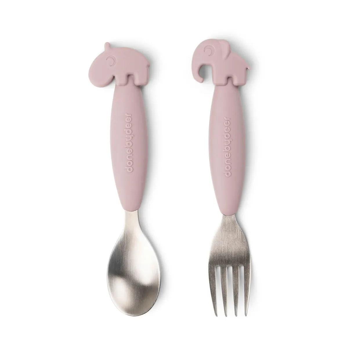 Set de couverts Easy-grip Deer Friends 2 pièces, Poudre Done by deer