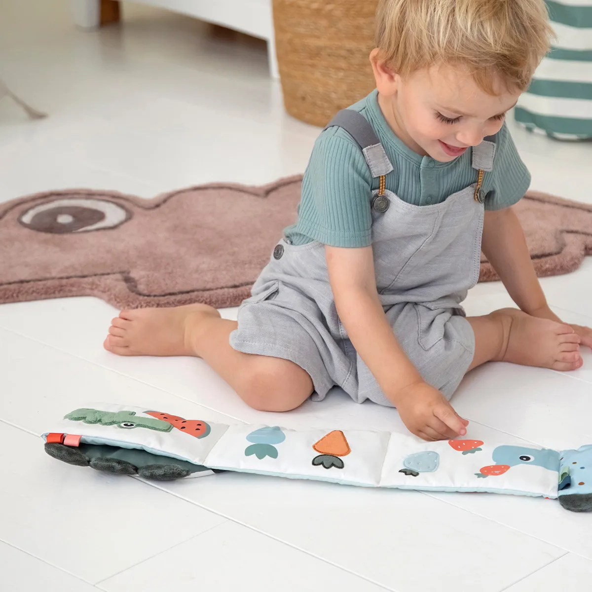 Tapis Croco 46x110 cm, Poudre Done by deer