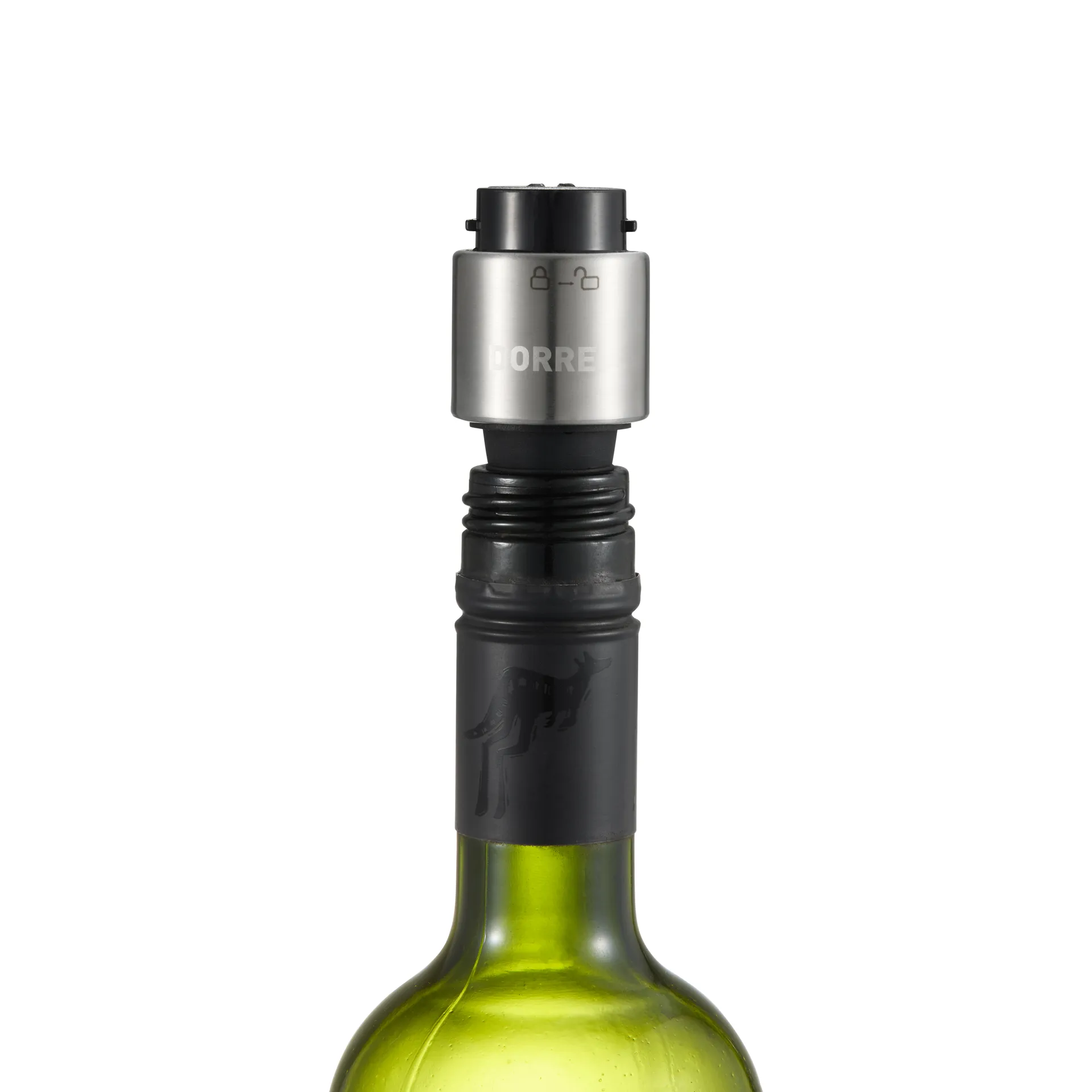 Aérateur et bouchon à vin Verne, Noir Dorre