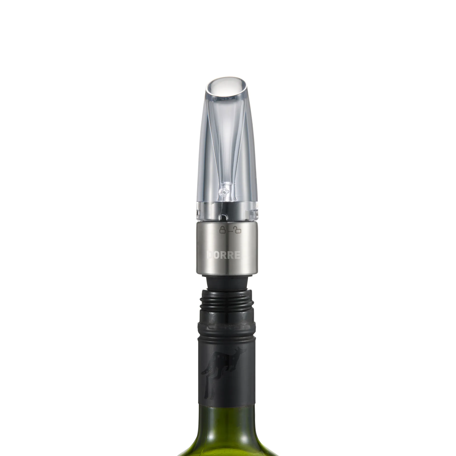 Aérateur et bouchon à vin Verne, Noir Dorre
