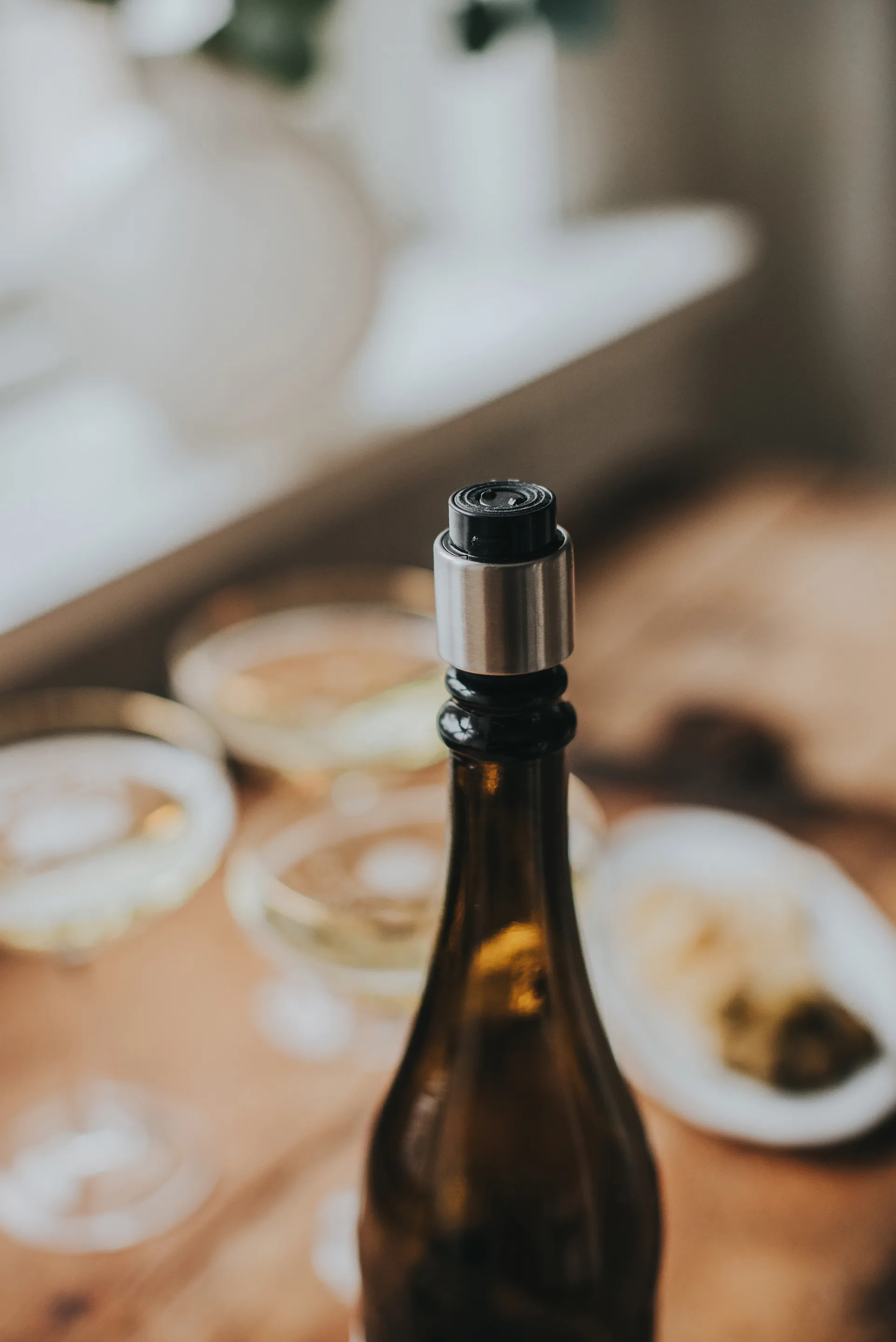 Aérateur et bouchon à vin Verne, Noir Dorre