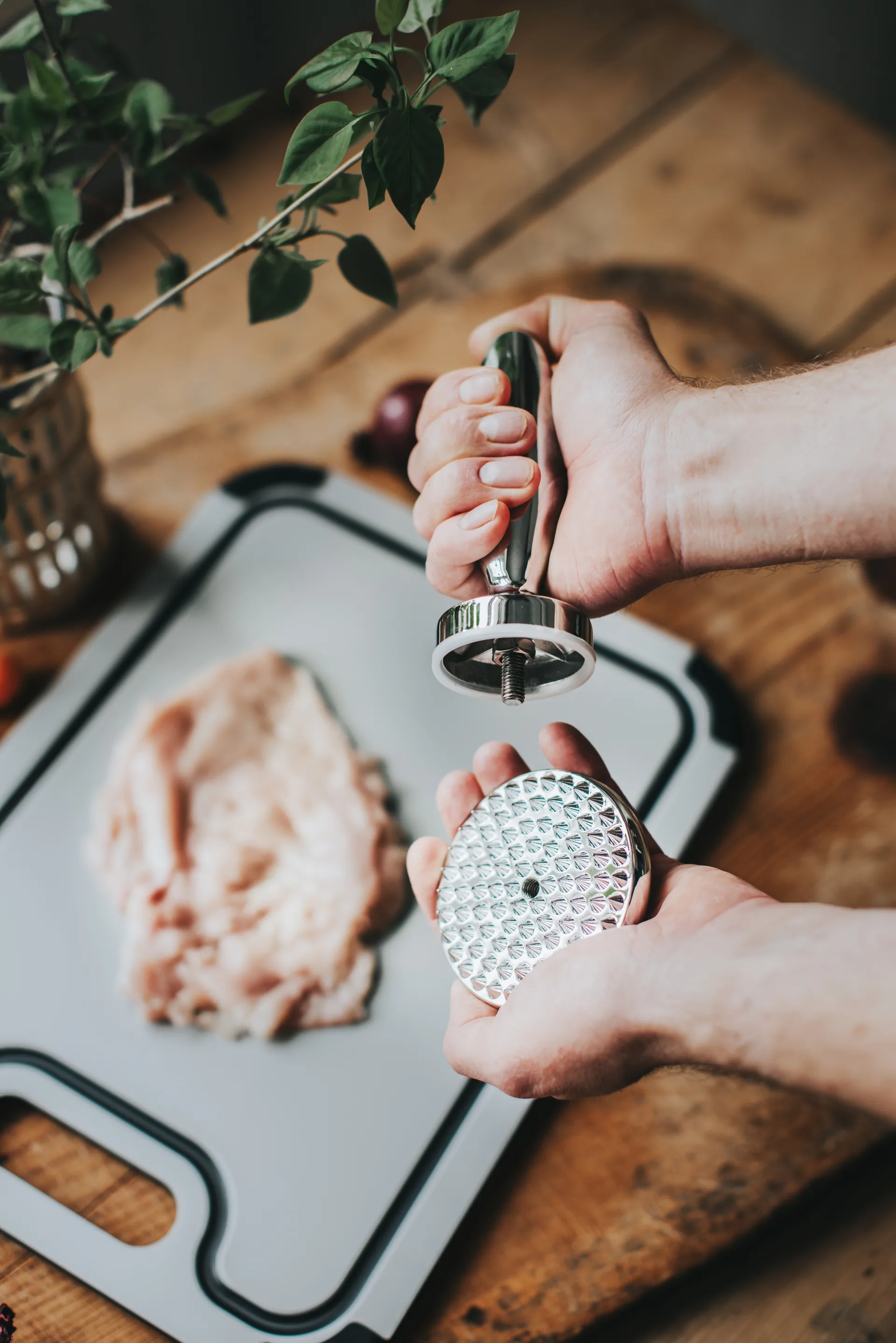 Attendrisseur Birdie réversible 14,5×8,3×8,3 cm, Acier inoxydable Dorre