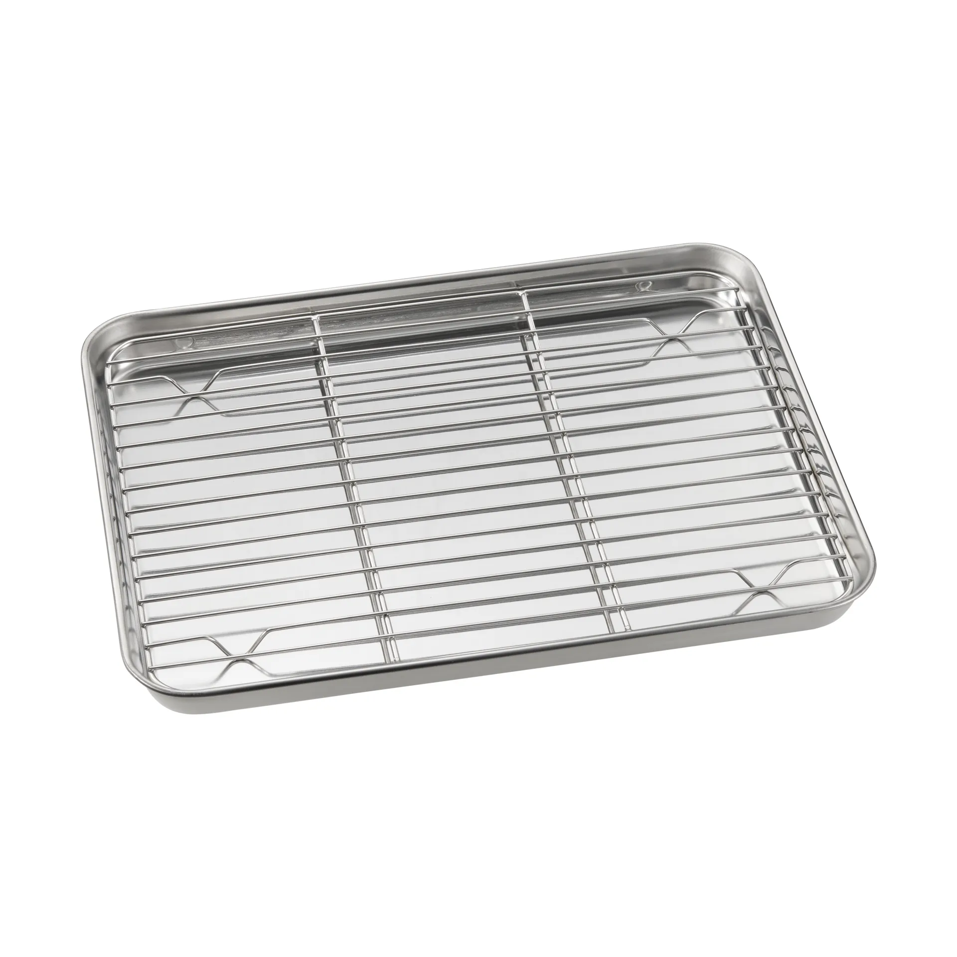 Bac gastro Gili, Acier inoxydable avec grille, 31,5x24,5 cm Dorre