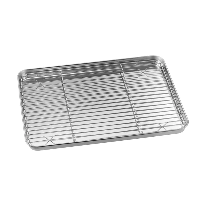 Bac gastro Gili - Acier inoxydable, avec grille, 40,5x28 cm cm - Dorre