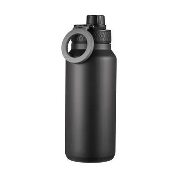 Bouteille d’eau Flory double paroi aimant pour portable 0,9 L - Noir-gris - Dorre
