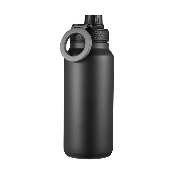 Bouteille d’eau Flory double paroi aimant pour portable 0,9 L - Noir-gris - Dorre