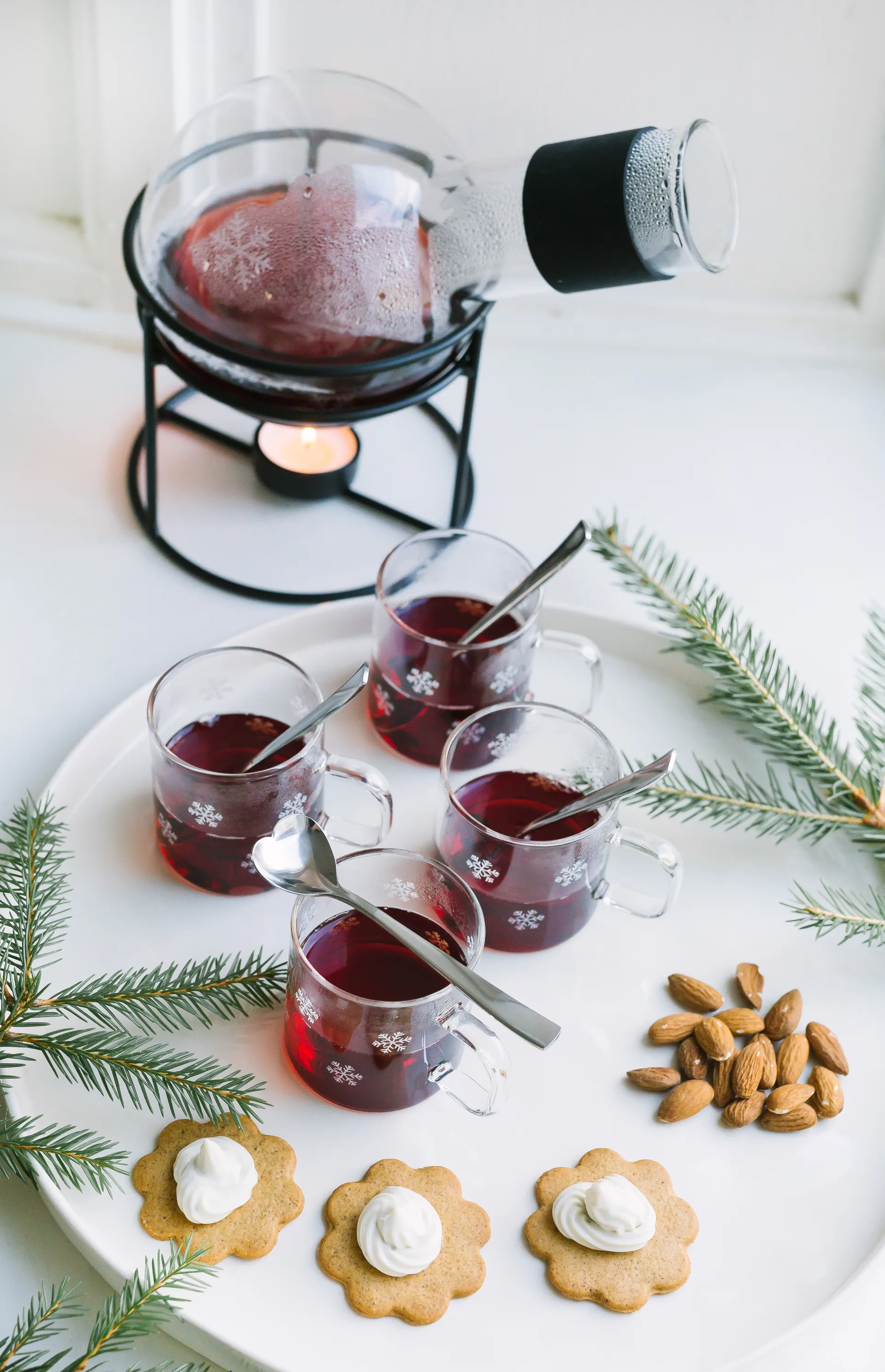 Brûleur à vin chaud SnöEtoile 1,3 L, Verre-Fer Dorre