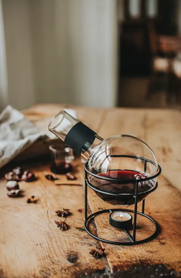 Carafe à glögg Glora en verre 1,3 L - Noir - Dorre