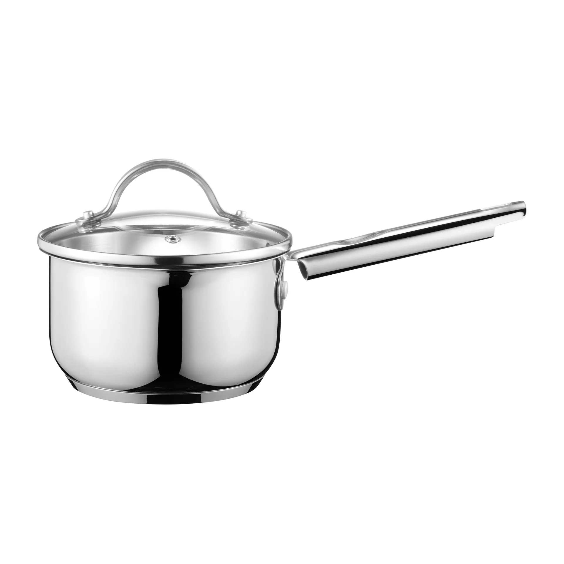 Casserole à sauce avec couvercle en verre Kosmo 18 cm, Acier inoxydable Dorre