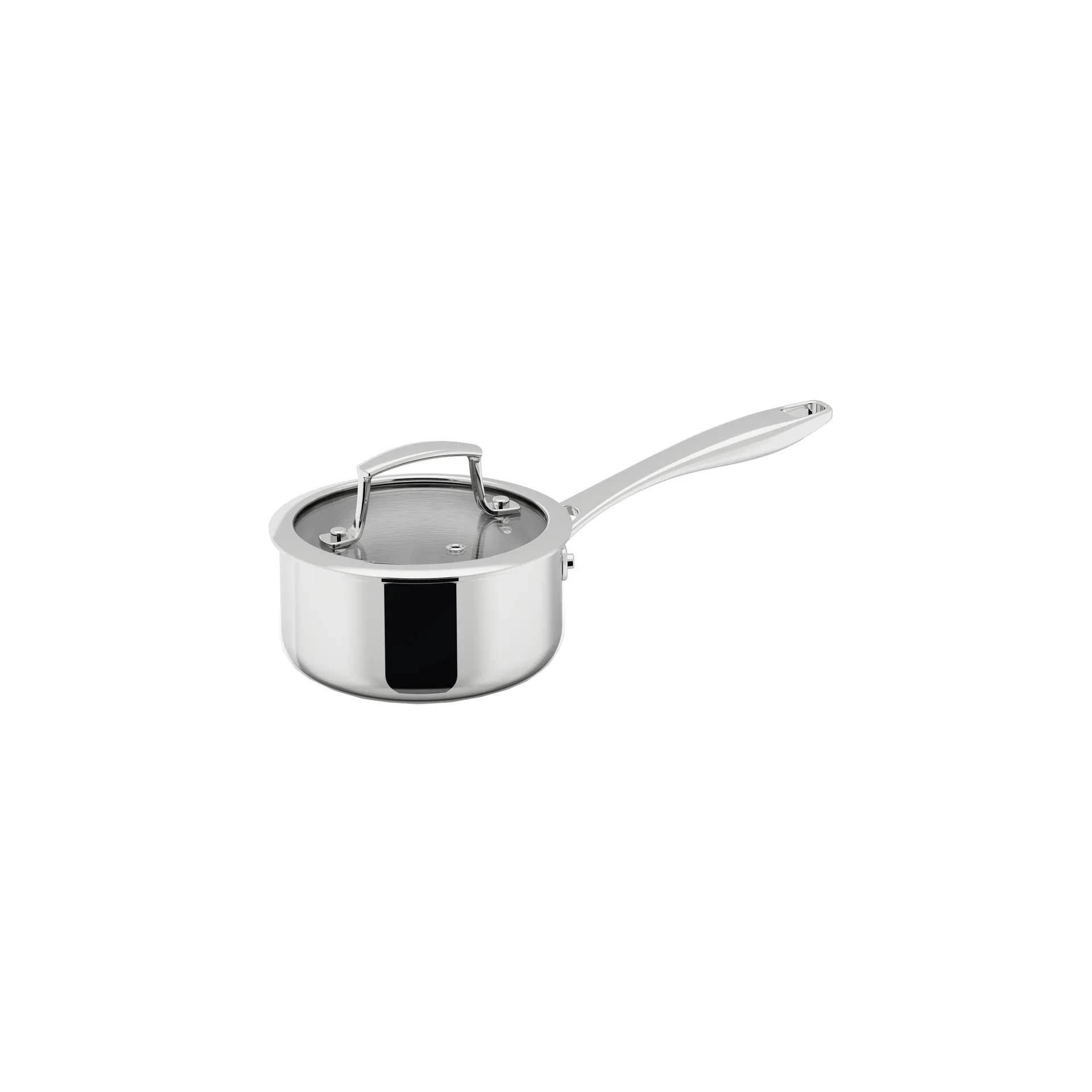 Casserole Trivence, Acier inoxydable, couvercle en verre, 1 L Dorre