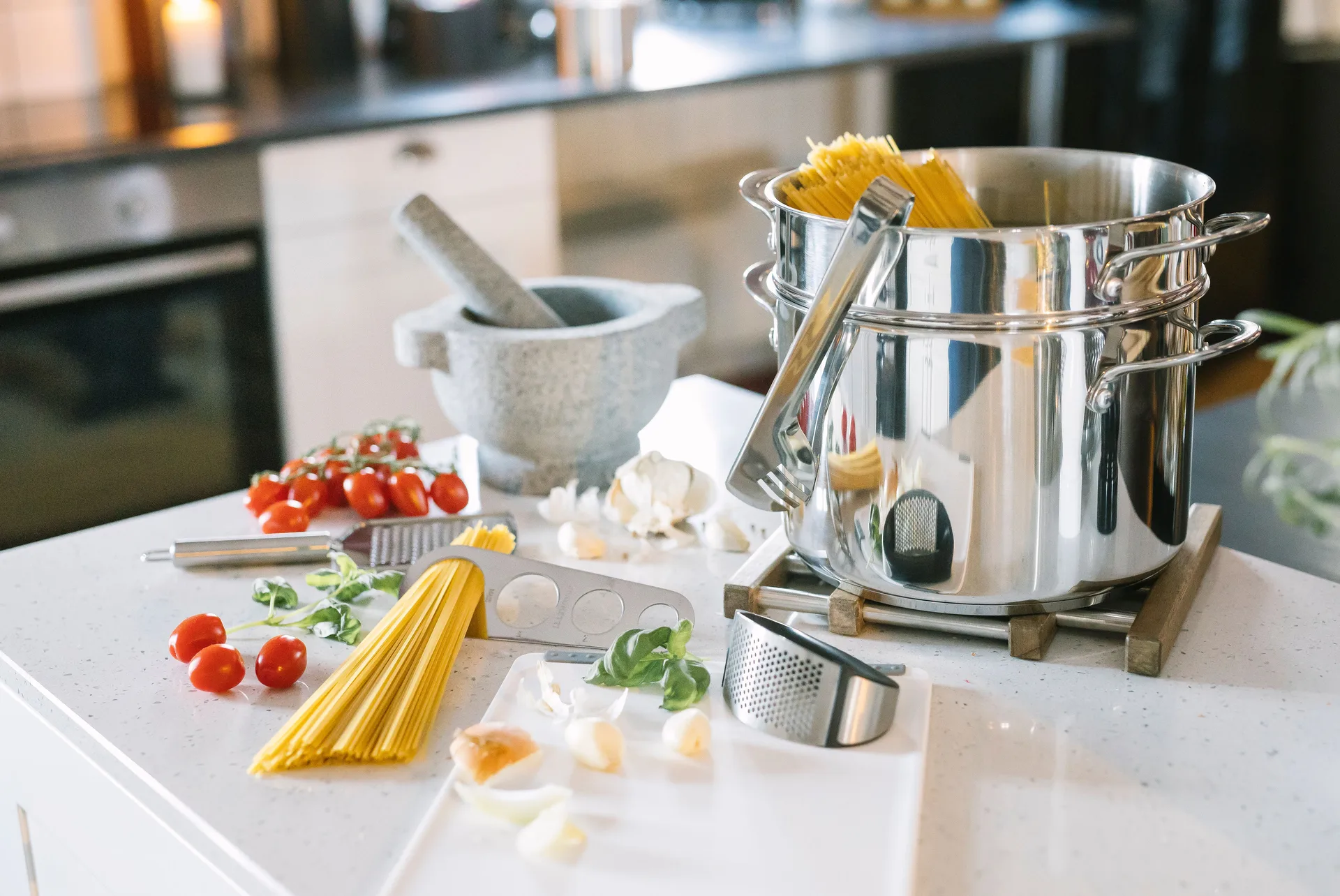 Cocotte à pâtes avec insert Kosmo 7,6 L, Acier inoxydable Dorre