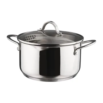 Cocotte avec couvercle en verre Kosmo 22 cm 3 L - Acier inoxydable - Dorre