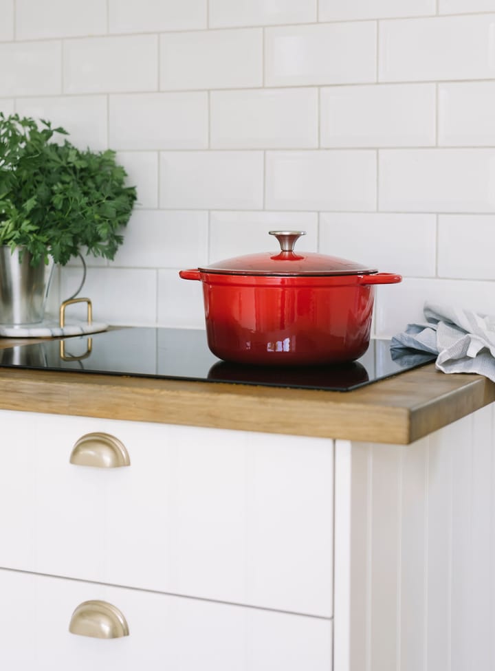 Cocotte en fonte émail Gretl 4 L - Rouge - Dorre