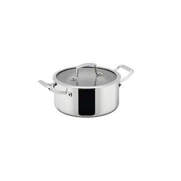 Cocotte Trivence - Acier inoxydable, couvercle en verre, 3 L - Dorre