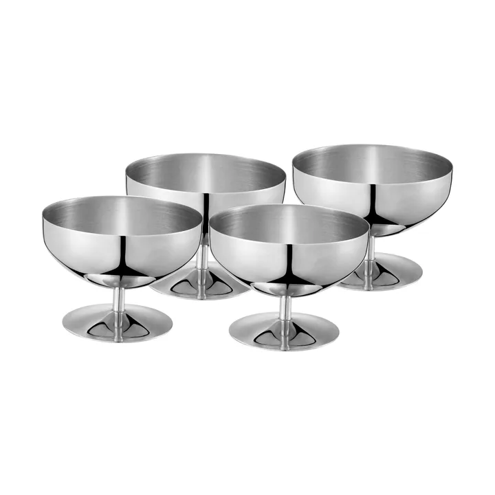 Coupe à dessert/verre à glace - Acier inoxydable, lot de 4, 25 cl - Dorre