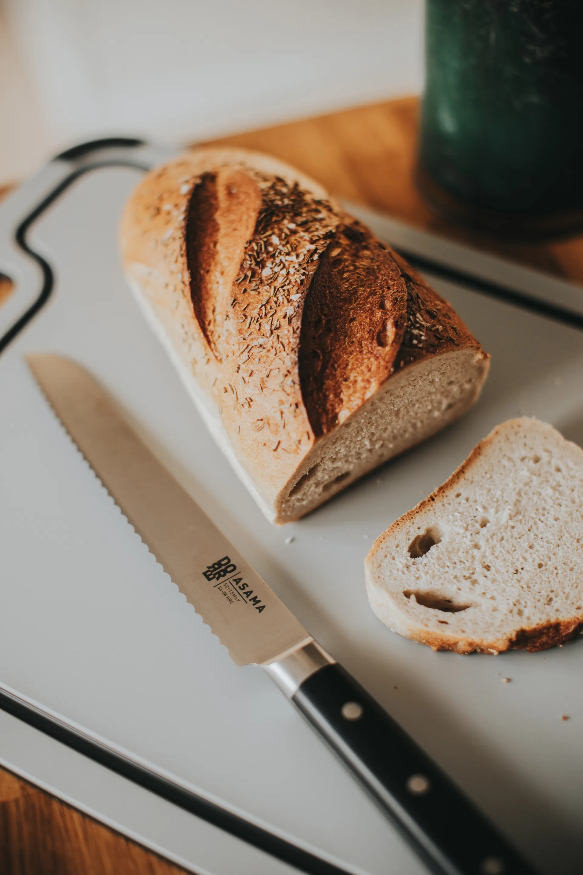 Couteau à pain Asama 20 cm, Acier inoxydable Dorre