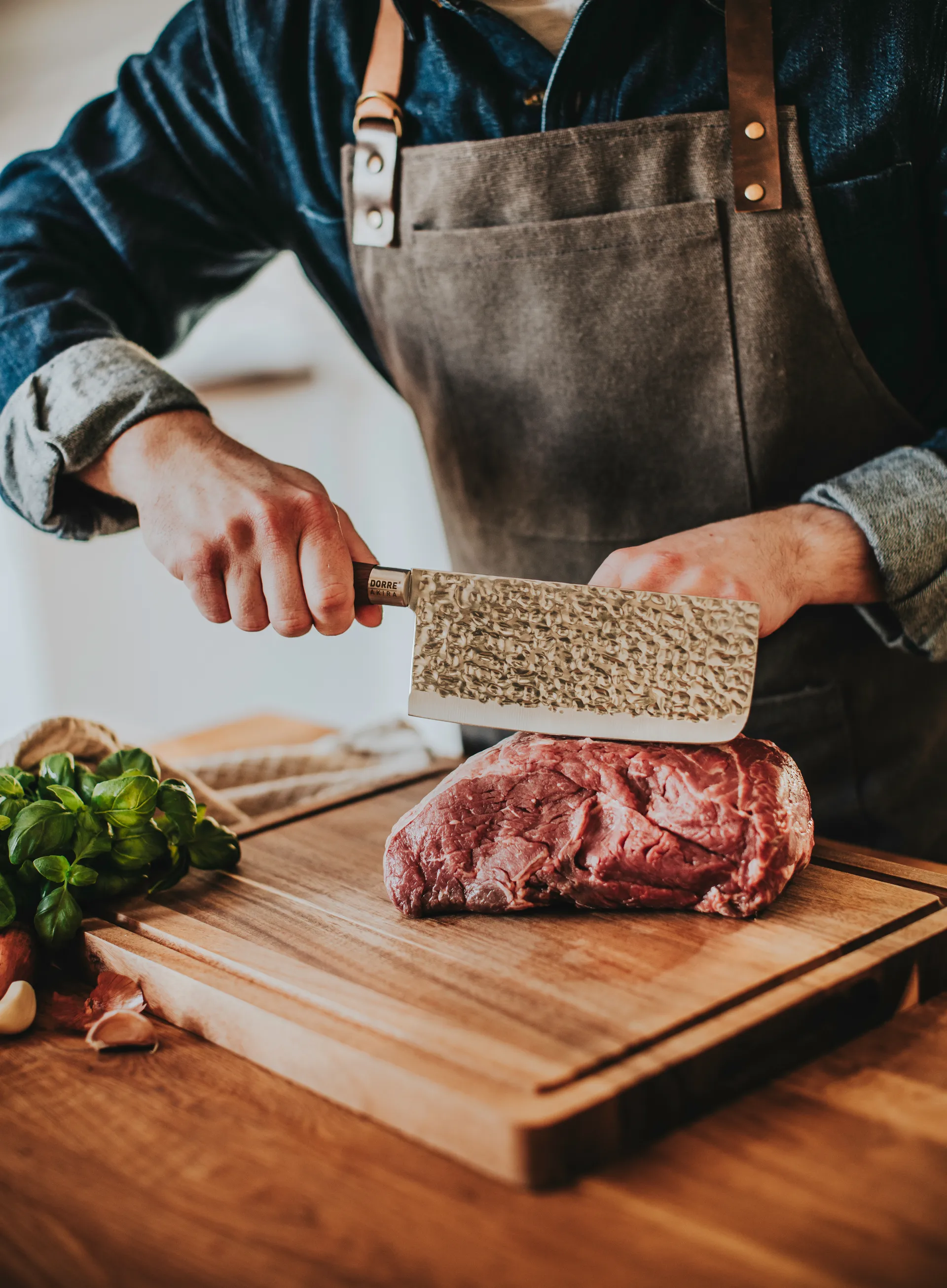 Couteau de chef chinois Akira 30 cm, Brun Dorre