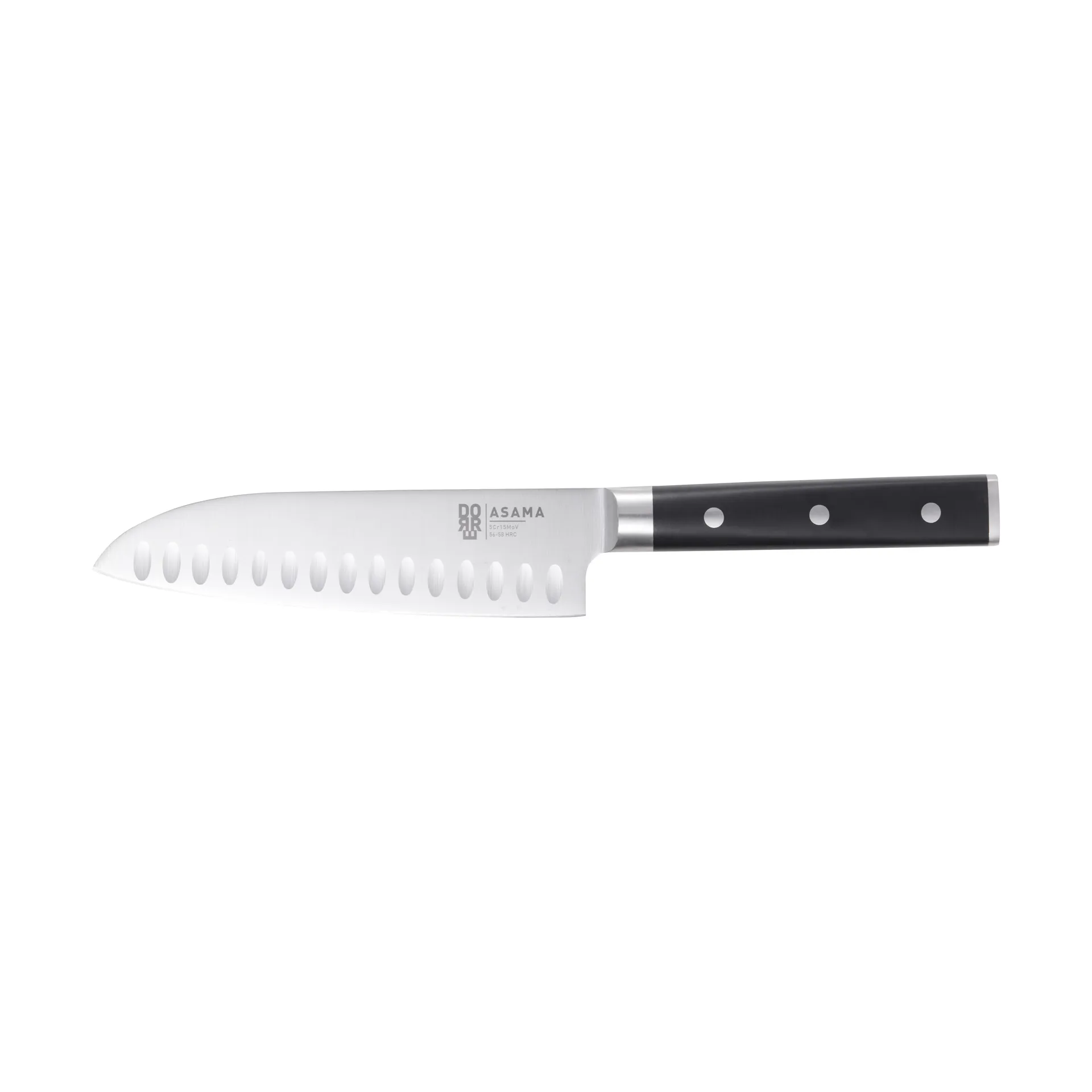 Couteau santoku Asama 18 cm, Acier inoxydable Dorre