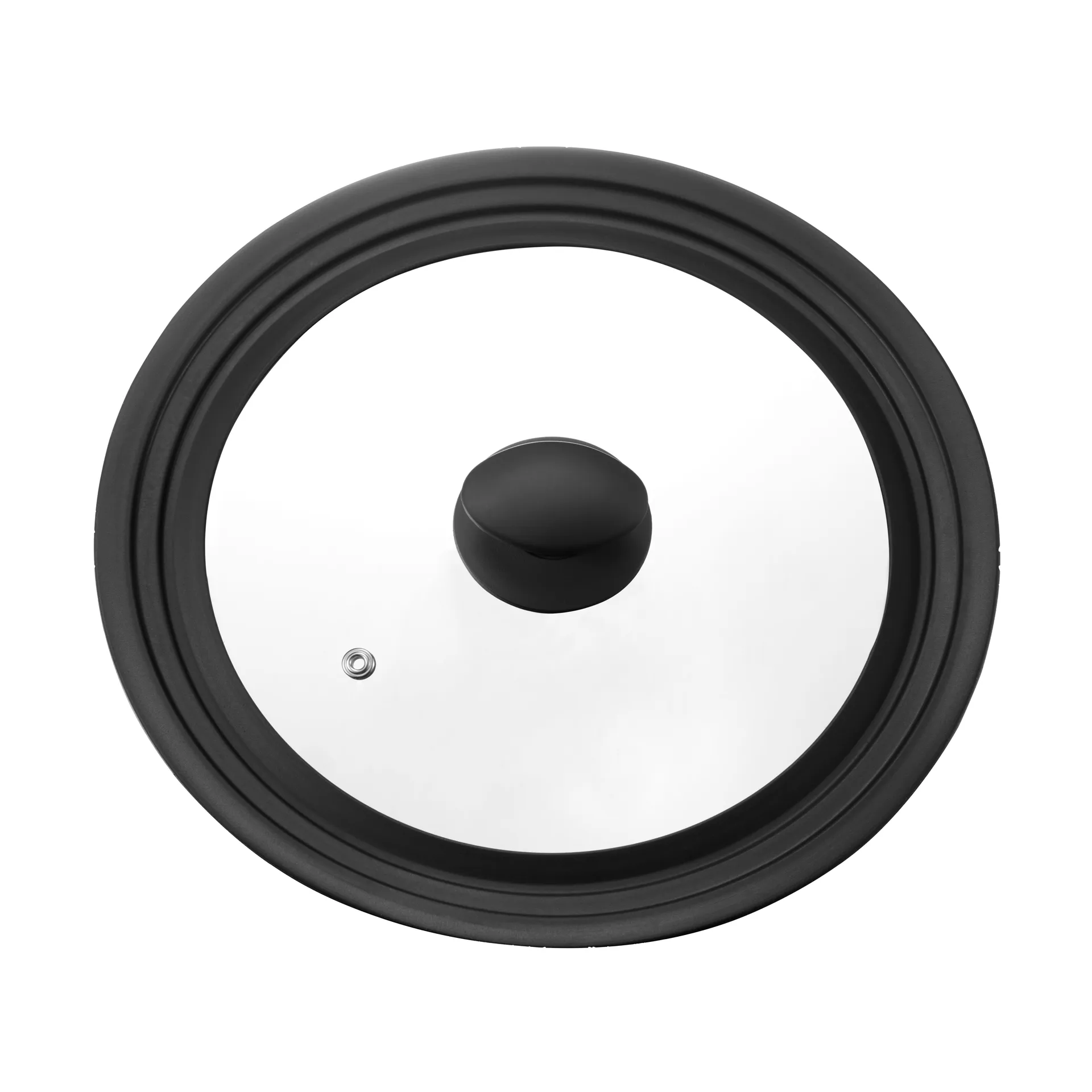 Couvercle universel Una 24/26/28 cm, Silicone verre-noir Dorre