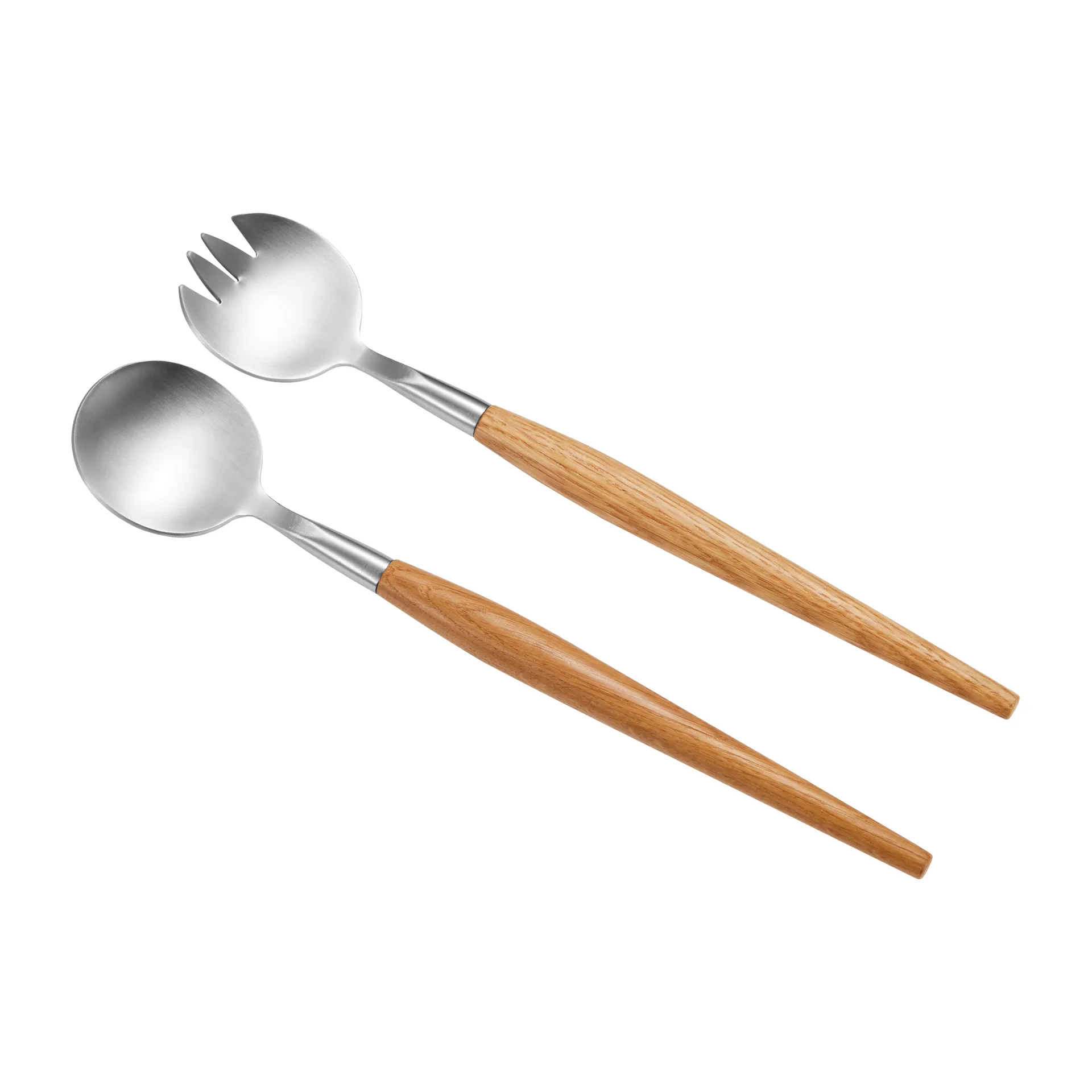 Couverts à salade Sico 28 cm, Acier inoxydable-Acacia Dorre