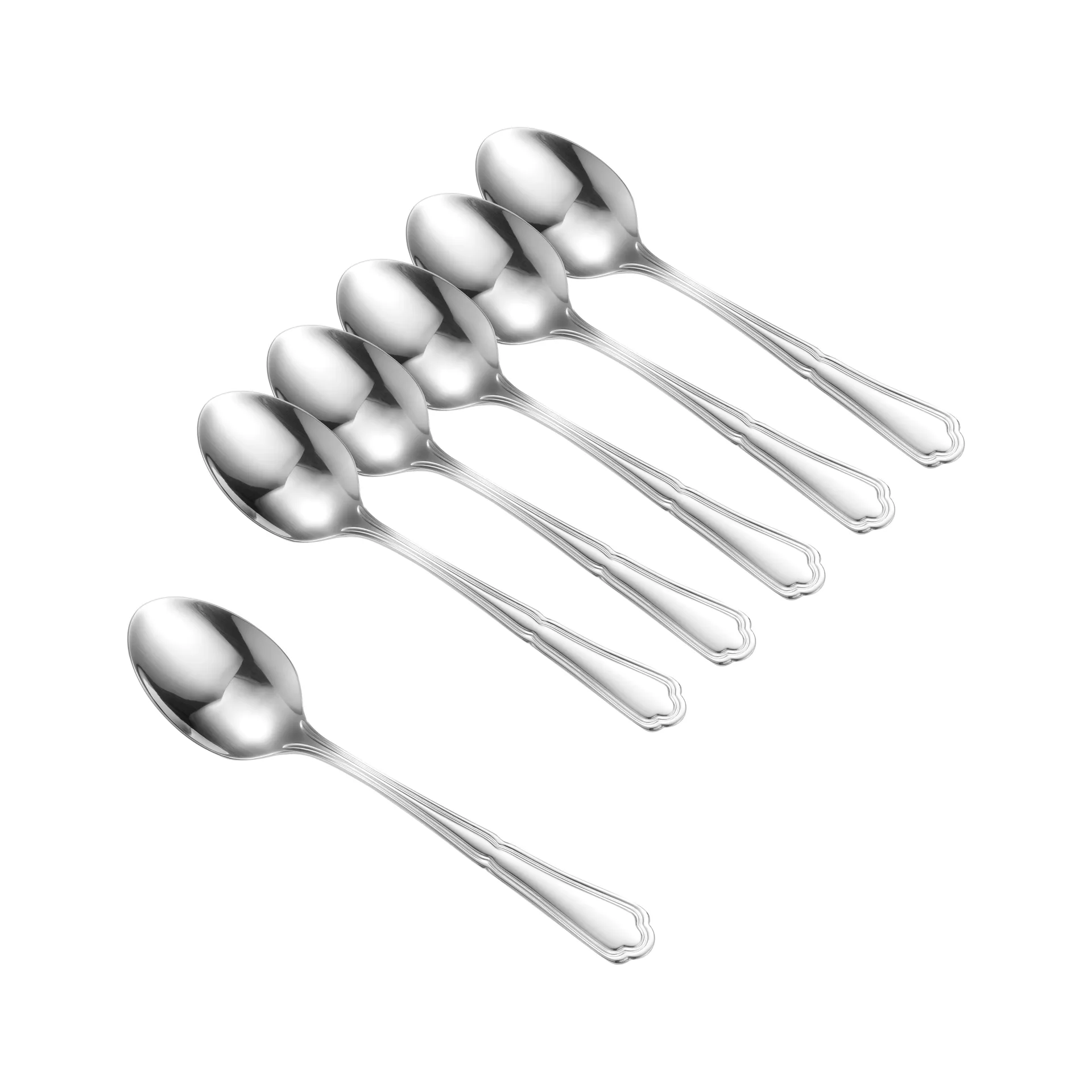 Cuillère à dessert New England Lot de 6, Acier inoxydable Dorre