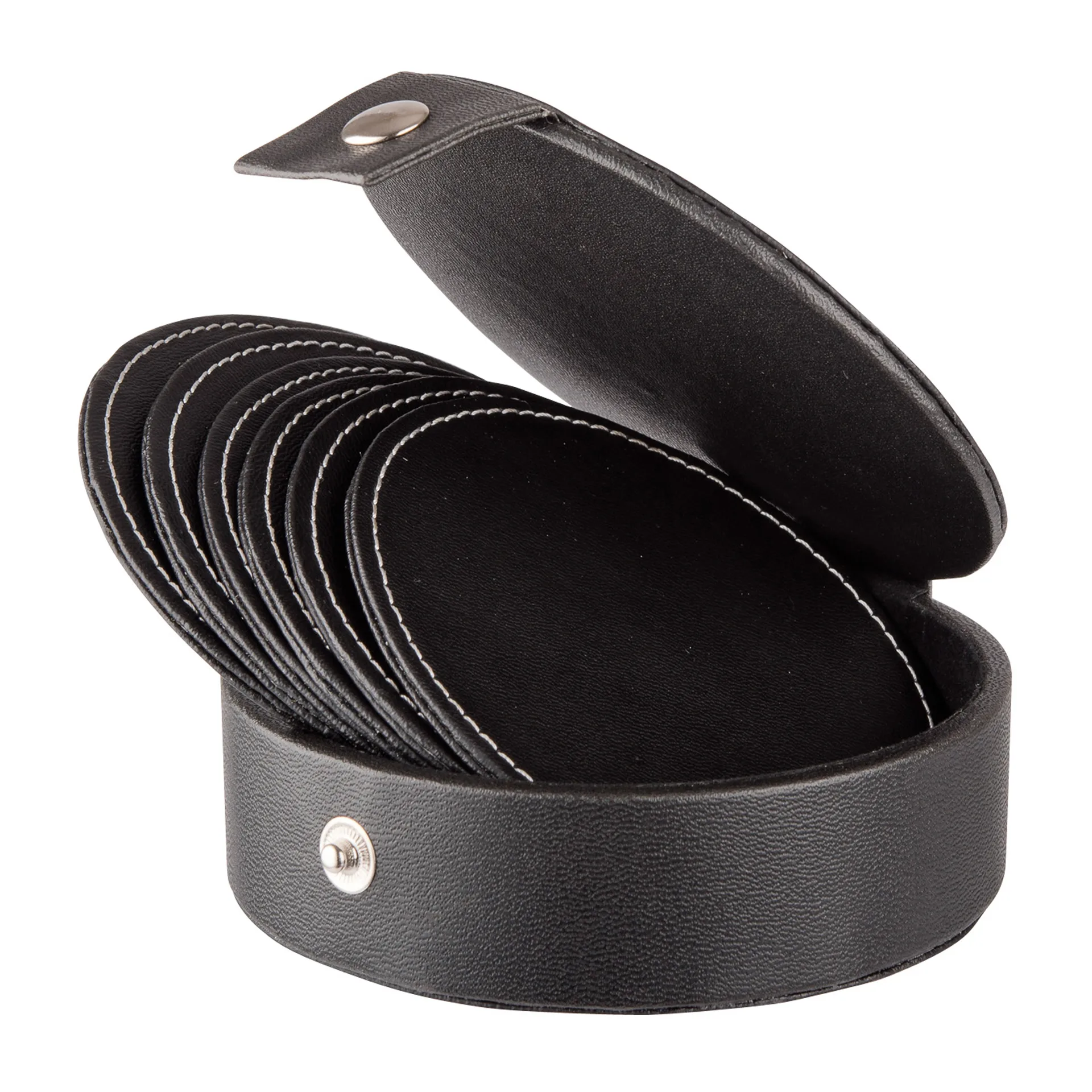 Dessous de verre Visby Ø10 cm Lot de 6, Noir Dorre