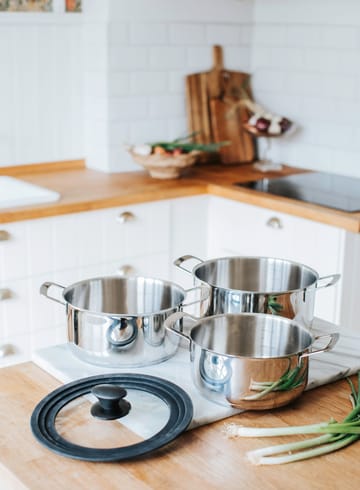 Ensemble de casseroles Kara 3 pièces - Acier inoxydable - Dorre