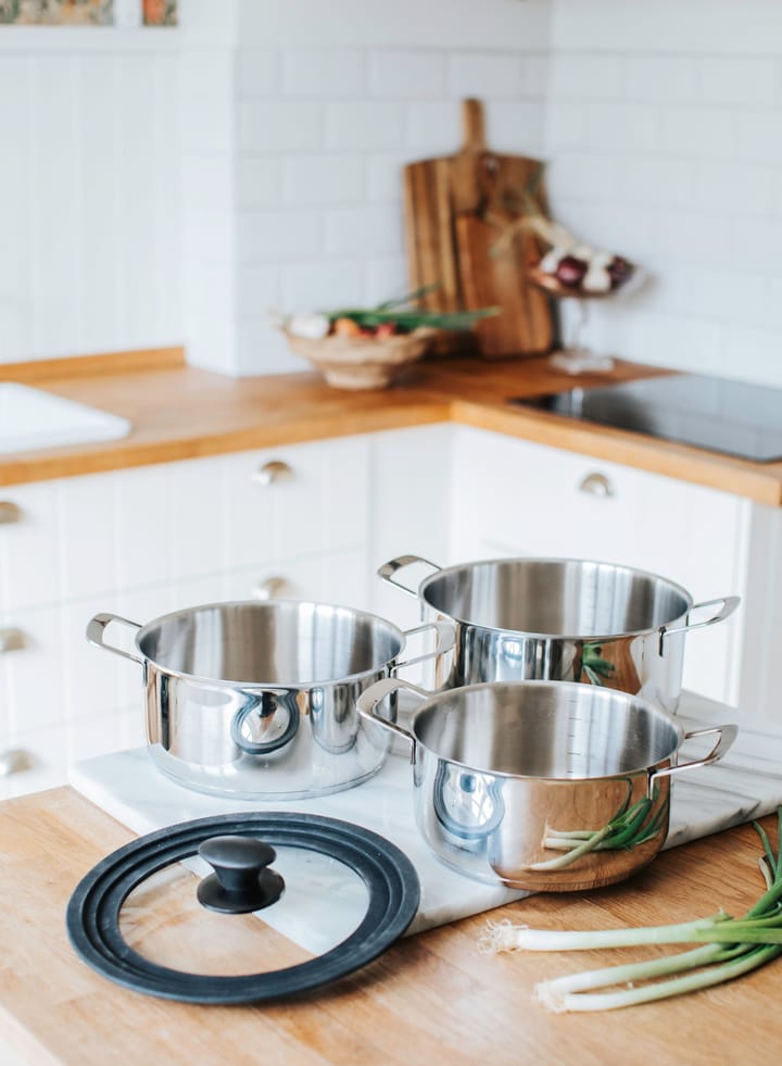 Ensemble de casseroles Kara 3 pièces, Acier inoxydable Dorre