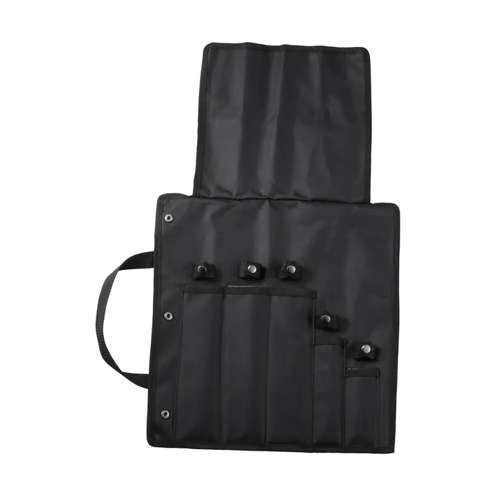 Kadi mallette à couteaux - Nylon noir, 5 compartiments pour couteaux - Dorre