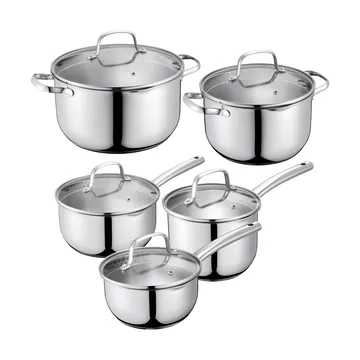 Kerri set de casseroles - Acier inoxydable, 10 pièces - Dorre