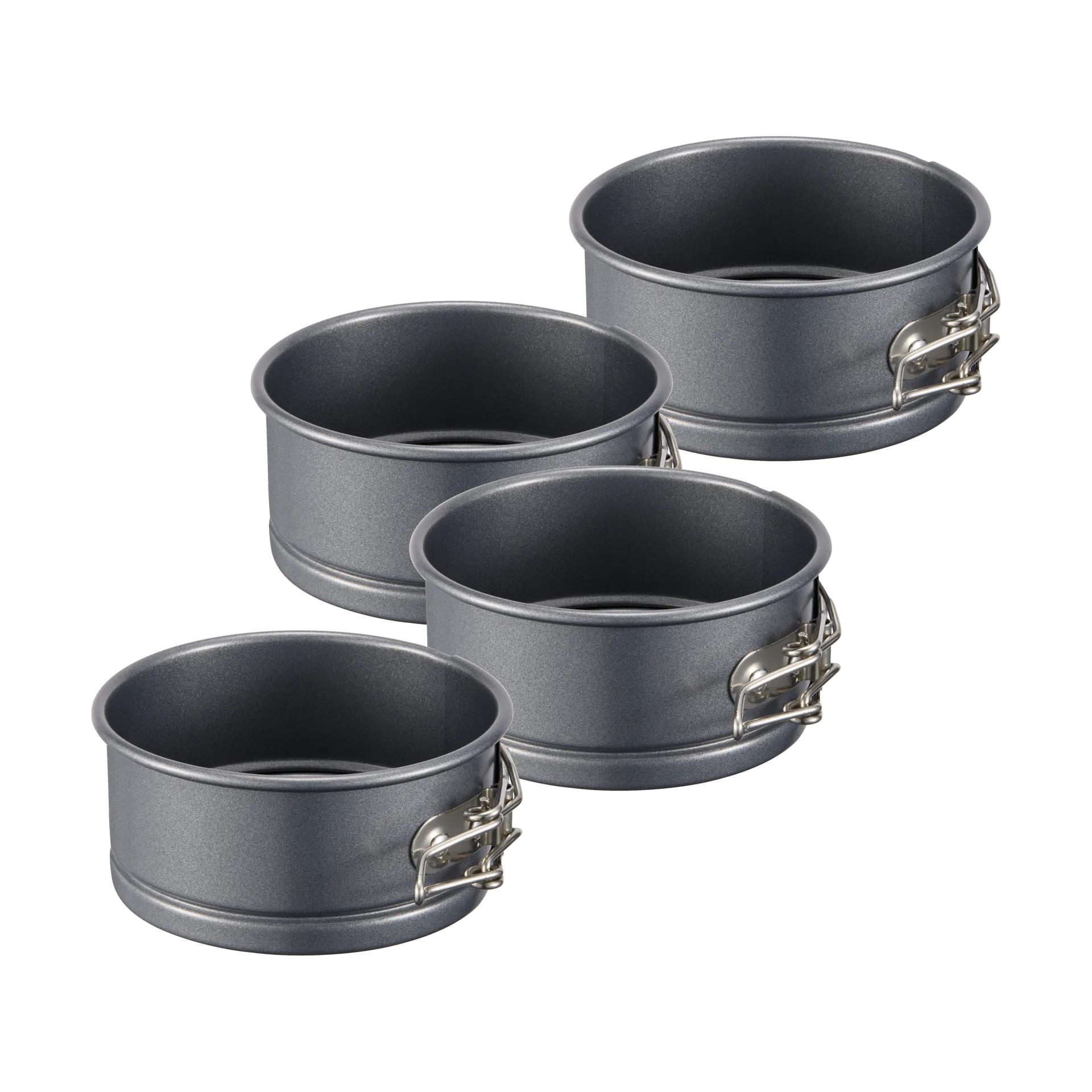 Mini moule à charnière acier carbone Karabo, Lot de 4, Ø10 cm Dorre