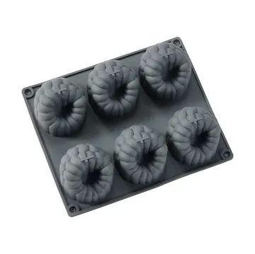 Moule à gâteau Beck - Gris, framboise, silicone, 6 pcs - Dorre