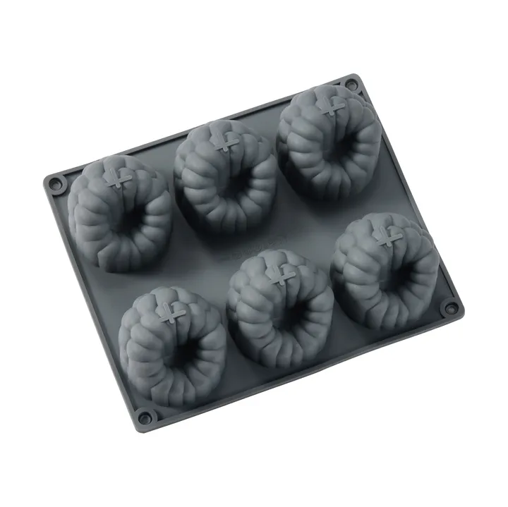 Moule à gâteau Beck - Gris, framboise, silicone, 6 pcs - Dorre