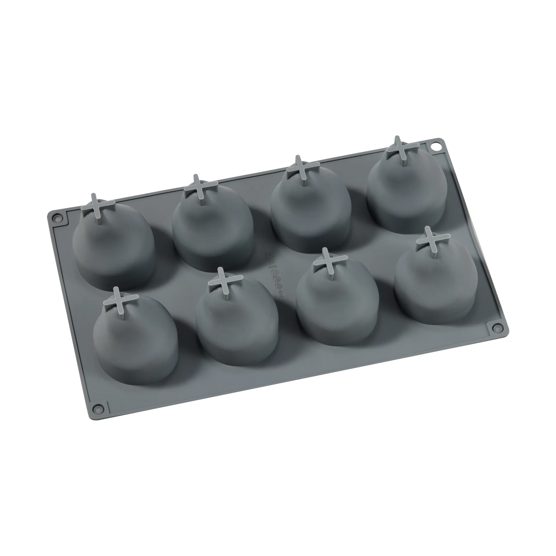 Moule à gâteau Beck, Gris, poire, silicone, 8 pcs Dorre