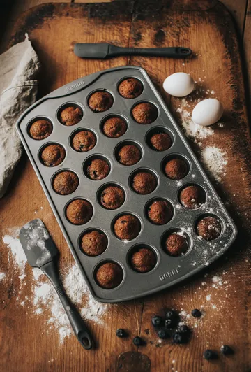 Moule à muffins Karabo en acier au carbone – 24 empreintes - 42,5×26×2,8 cm - Dorre