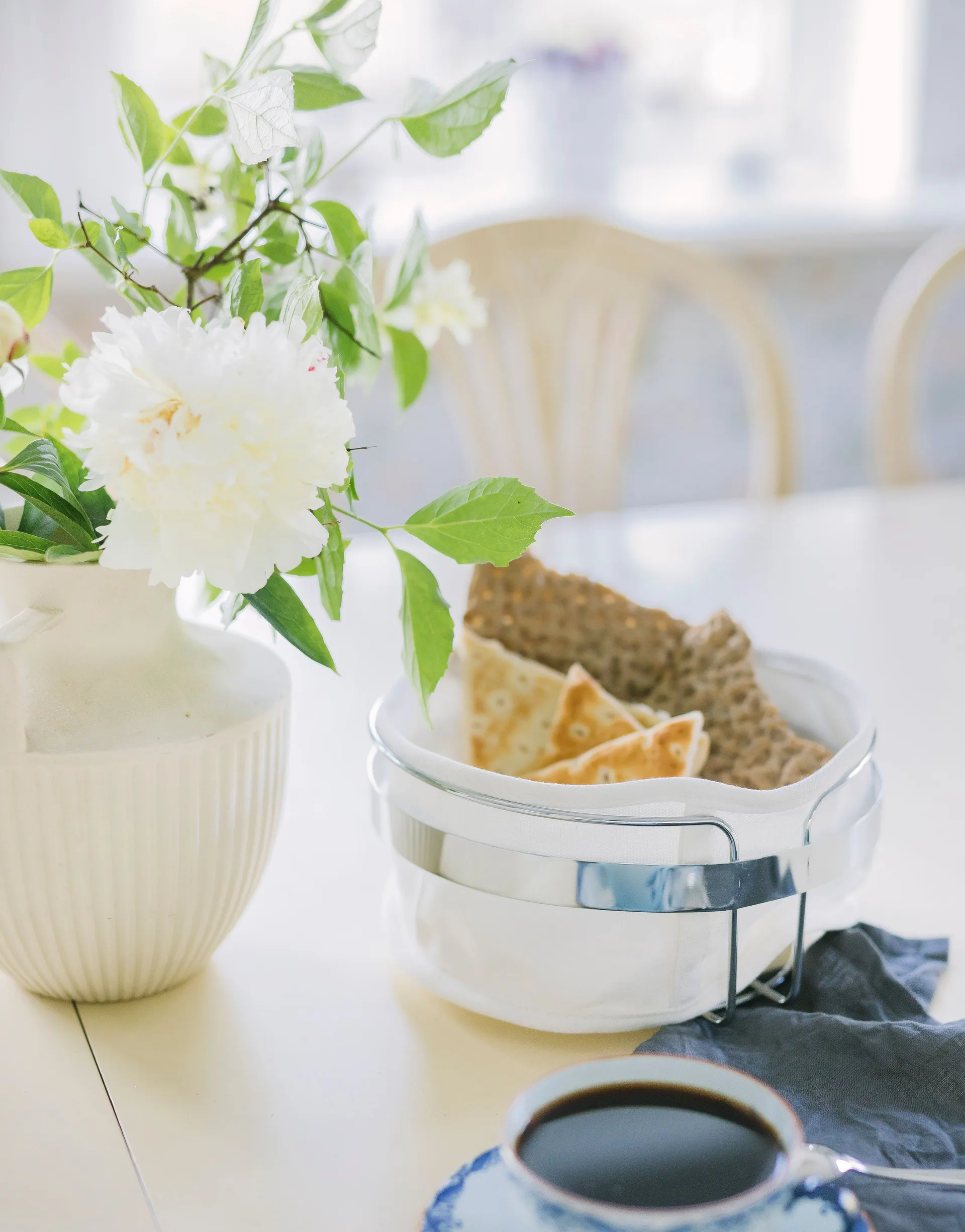 Panier à pain Praktisk Ø22 cm, Tyg-chrome Dorre