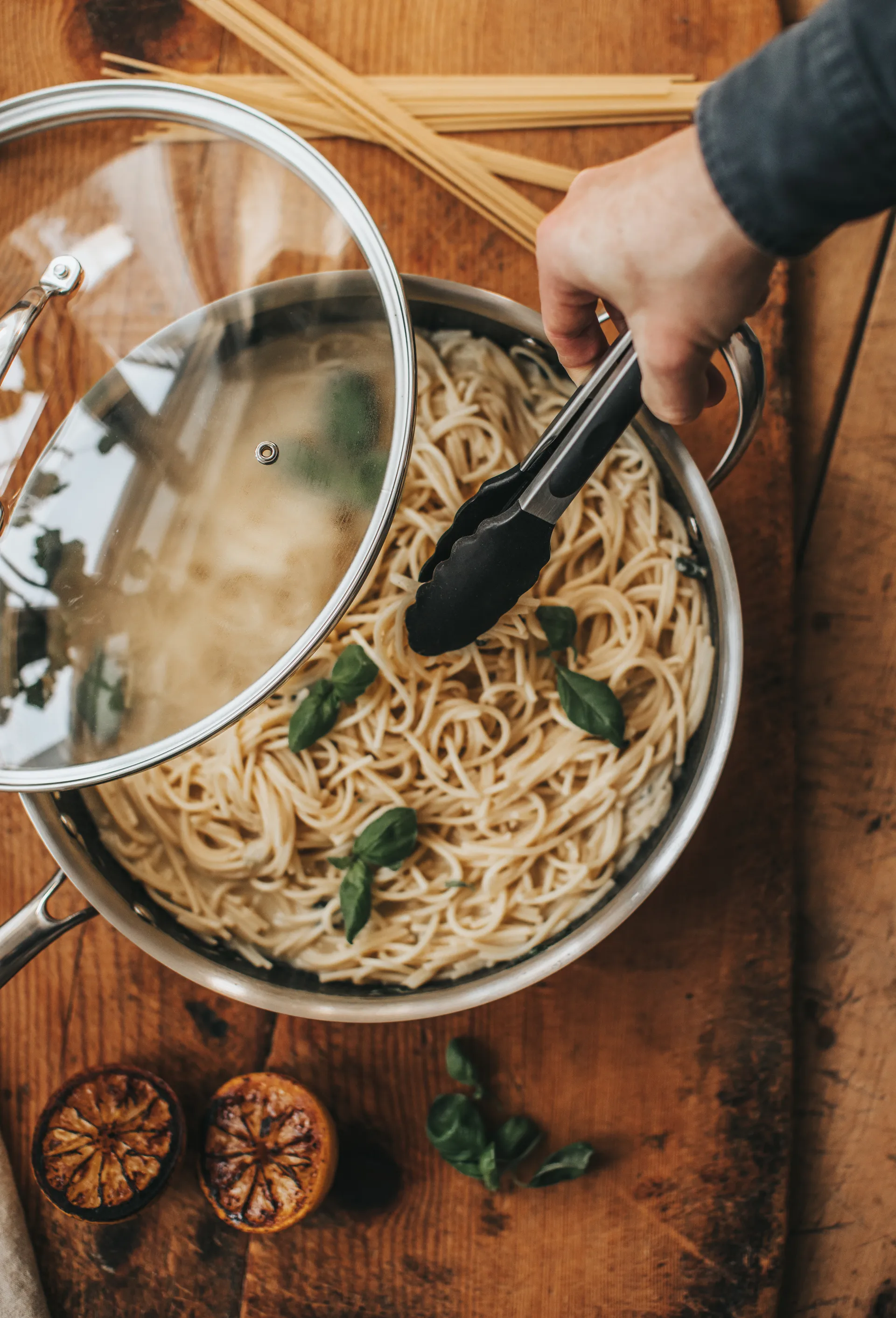 Pince de cuisine Kiah protection silicone noire, Acier inoxydable Dorre