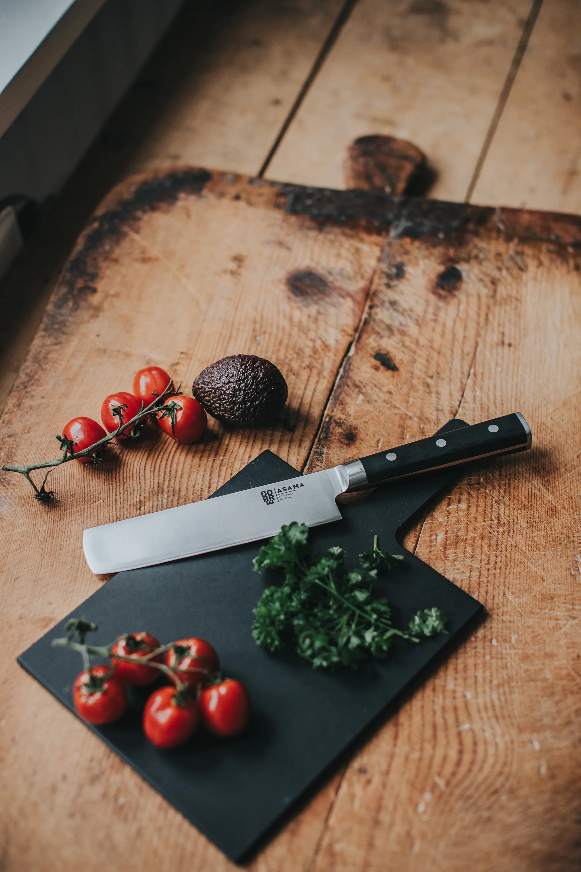 Planche de service et de découpe Selda, Fibre de bois grise, 34×19 cm Dorre