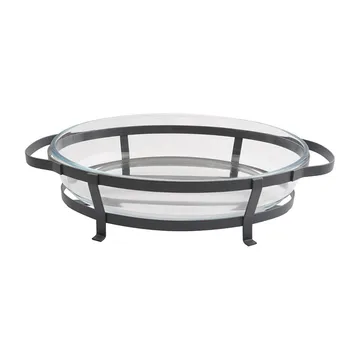 Plat en verre pour four avec grille Grace - 2 L - Dorre