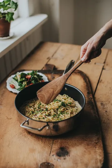 Poêle à sauté Trivence revêtement céramique - Acier inoxydable, couvercle en verre, Ø28 cm - Dorre