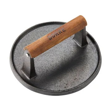 Presse à hamburger Hally Ø17,7 cm - Fonte-acacia - Dorre