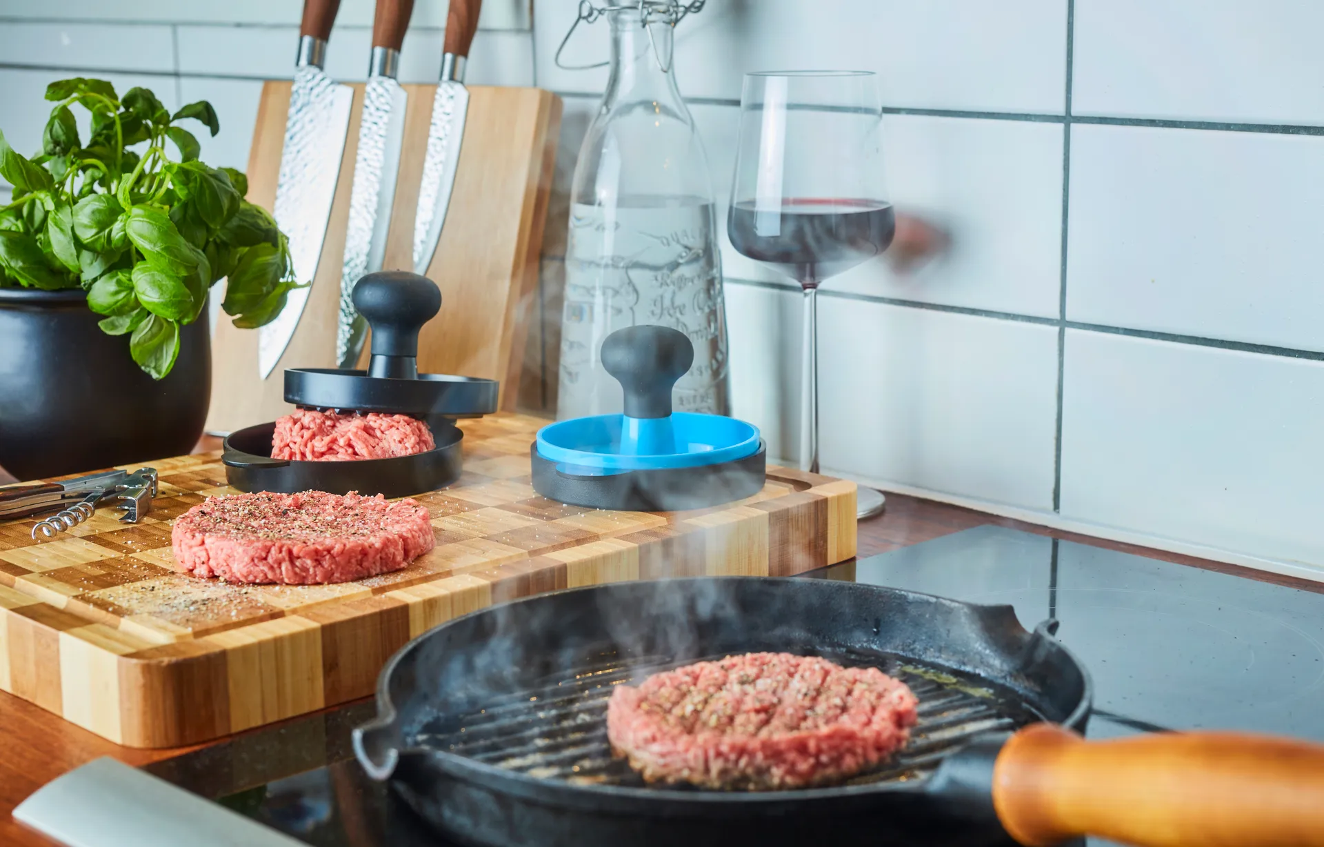 Presse à hamburger Wallberg Ø12 cm, Aluminium Dorre