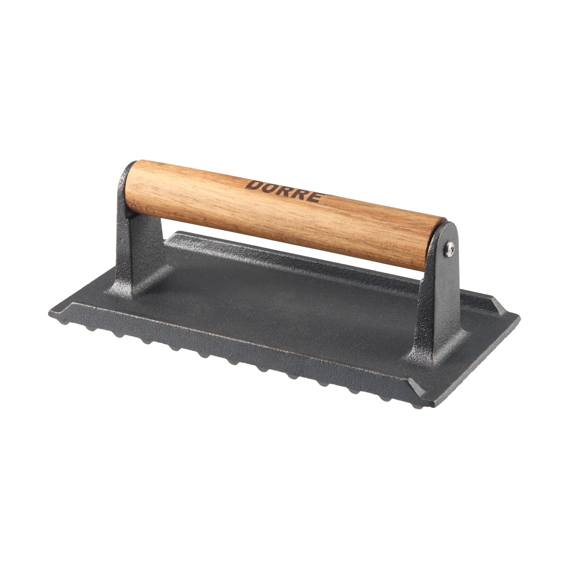 Presse-grill/Poids de cuisson Griffin, Fonte, manche en bois, 20×10 cm Dorre