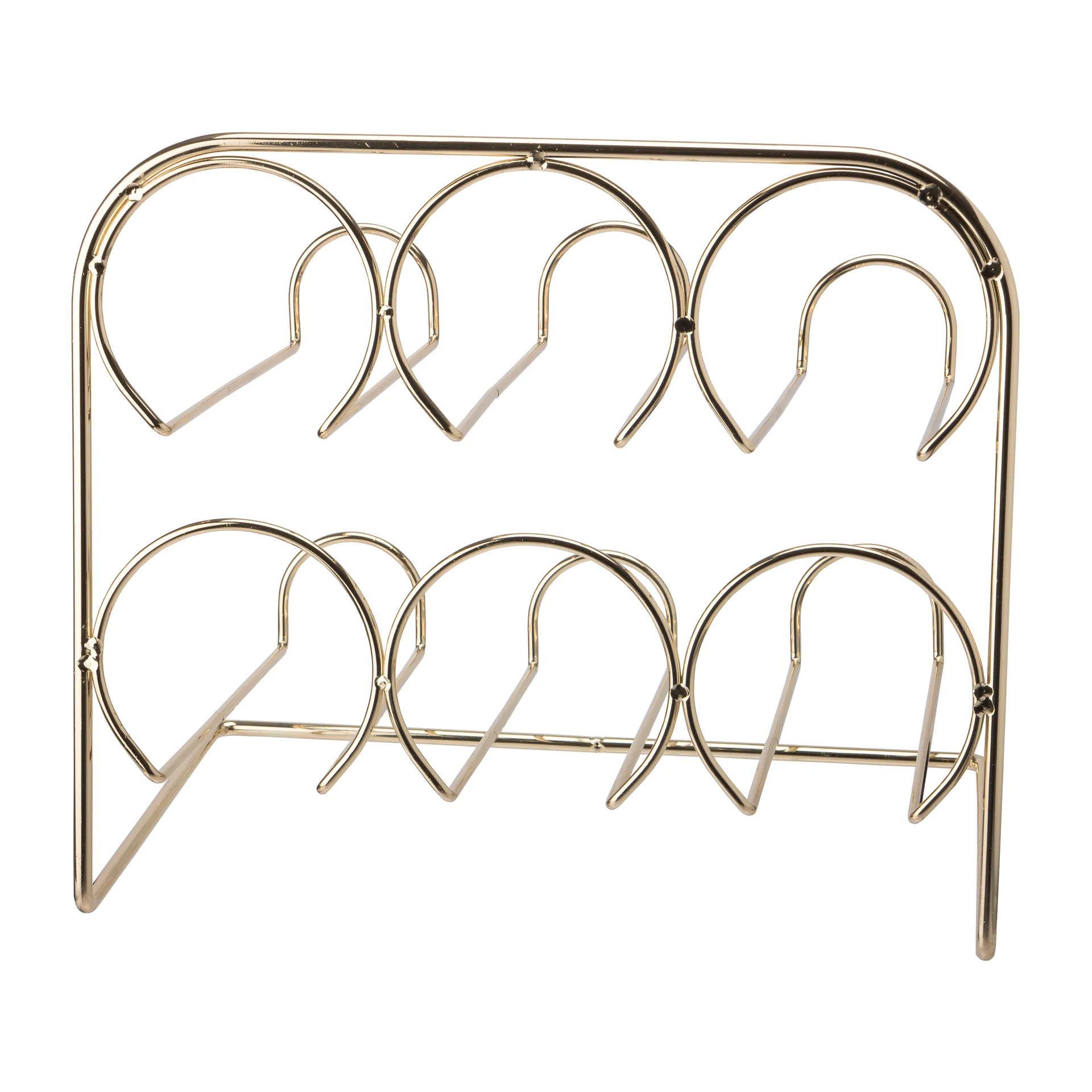 Range-bouteille Beda 6 bouteilles 29 cm, Laiton Dorre